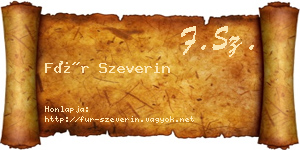 Für Szeverin névjegykártya